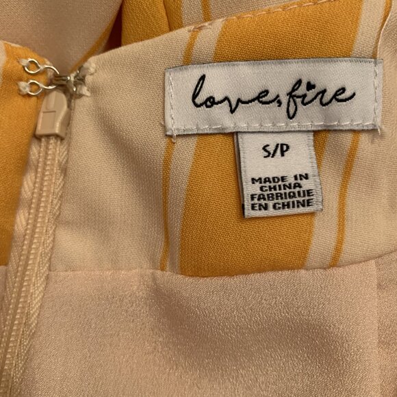 Shorts Wide Leg High Waist Zips Lined Yellow White Stripes Dressy Juniors Small - Picture 10 of 12